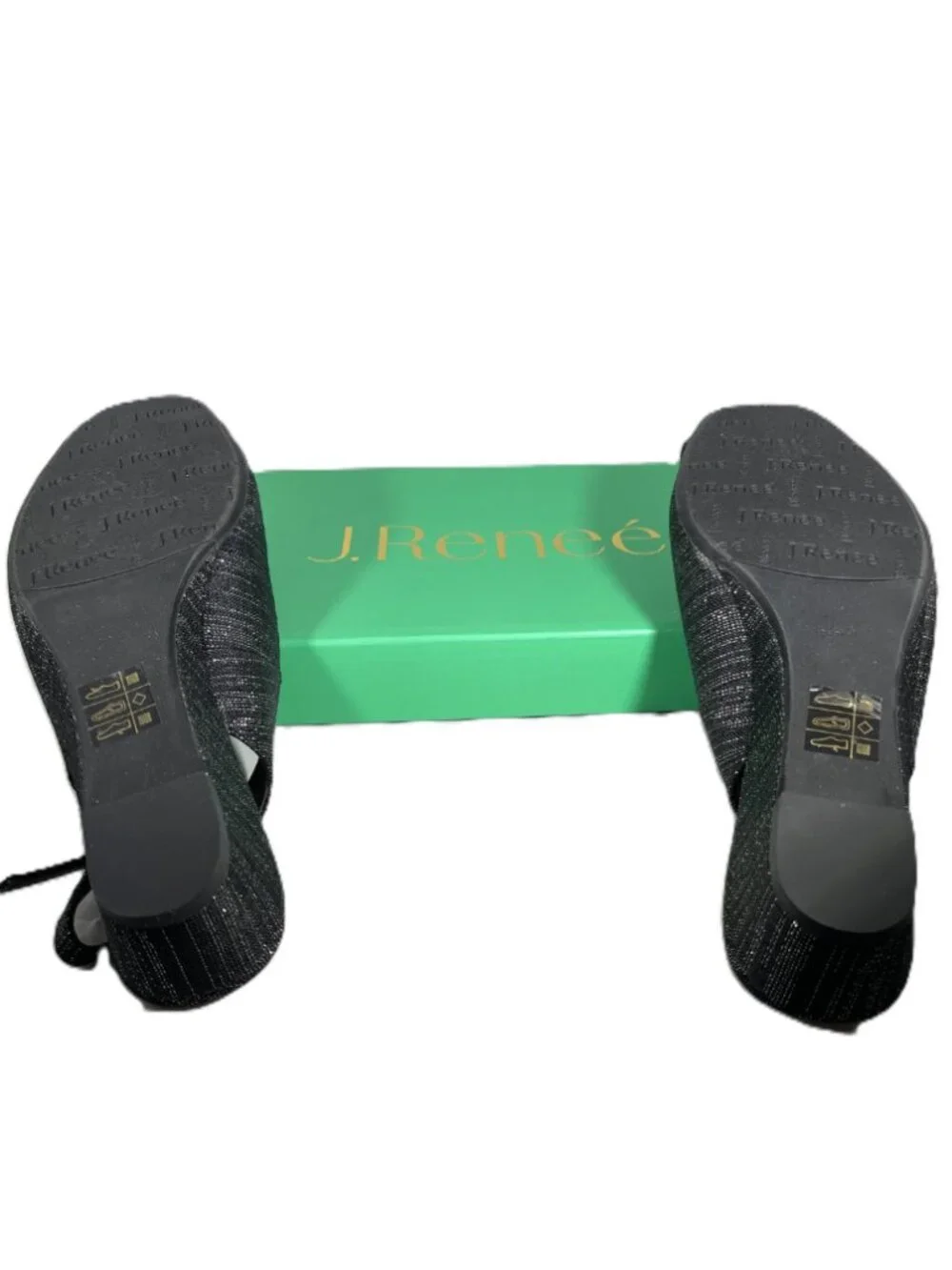 J. Renee NIB Women's Black DONALDA Slingback Wedge Shoe, Size 8.5M